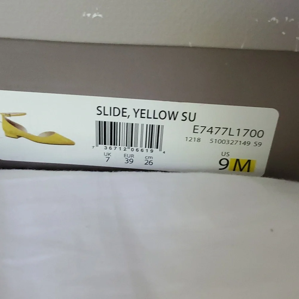 Franco Sarto yellow flat shoe sz 9M - Picture 2 of 9